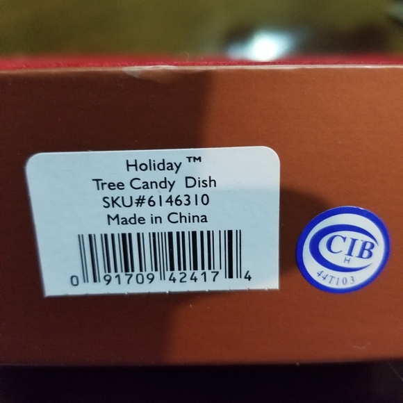 LENOX 24C GOLD TRIM HOLIDAY TREE CANDY DISH NWT IN ORIGINAL BOX - Picture 5 of 6